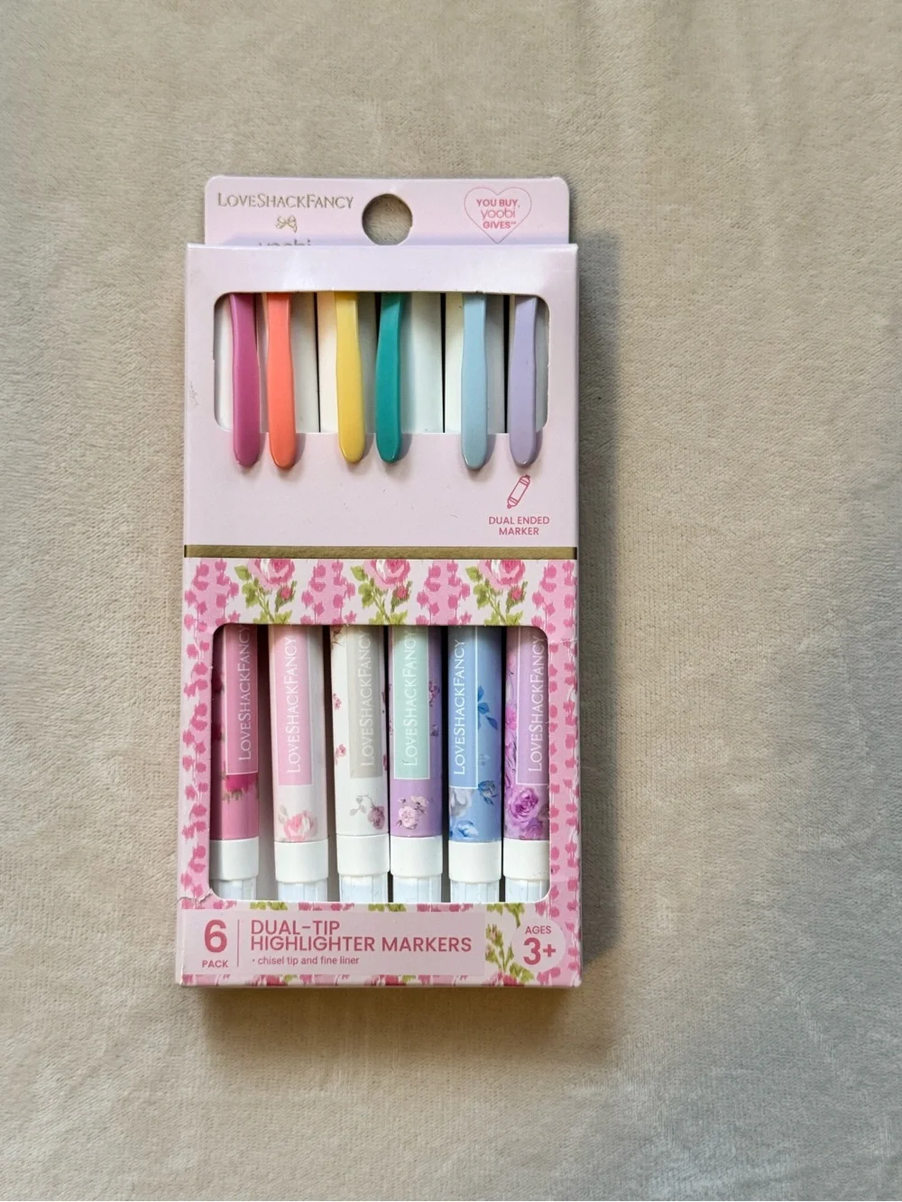 Loveshackfancy Yoobi Pastel Pink Pack - Floral Highlighter Set